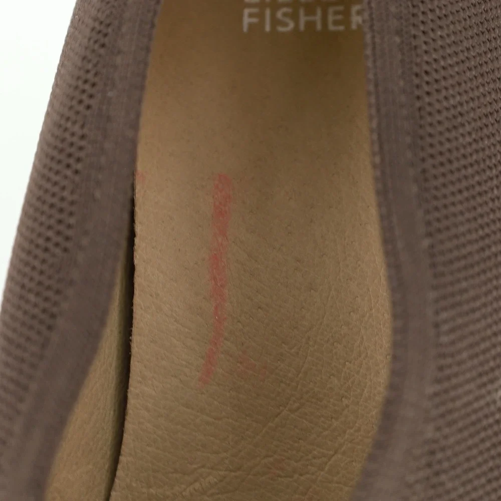 Eileen Fisher Signy Size 11 Stretch Pump Heel Chunky Block Heel‎ Brown Leather